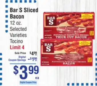 Smart & Final Bar S Sliced Bacon offer