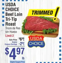 Smart & Final USDA CHOICE Beef Loin Tri-Tip Roast offer