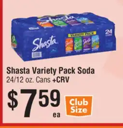 Smart & Final Shasta Variety Pack Soda offer