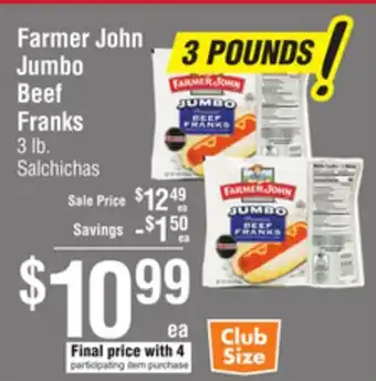 Smart & Final Farmer John Jumbo Beef Franks offer