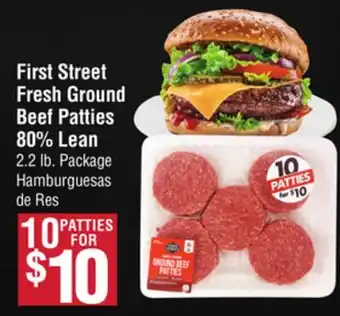 Smart & Final First Street Fresh Ground Beef Patties 80% Lean offer