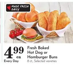 Pavilions Fresh Baked Hot Dog or Hamburger Buns offer