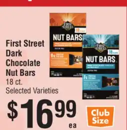 Smart & Final First Street Dark Chocolate Nut Bars offer