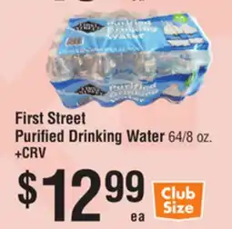 Smart & Final First Street Purified Drinking Water offer