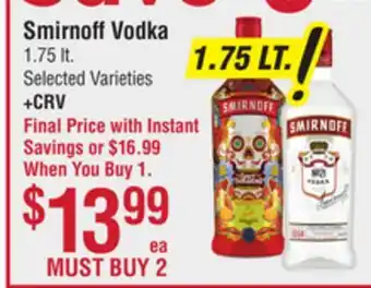 Smart & Final Smirnoff Vodka offer