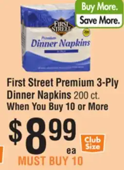 Smart & Final First Street Premium 3-Ply Dinner Napkins offer