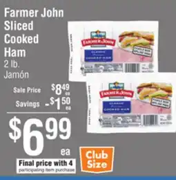 Smart & Final Farmer John Sliced Cooked Ham offer