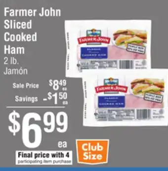 Smart & Final Farmer John Sliced Cooked Ham offer
