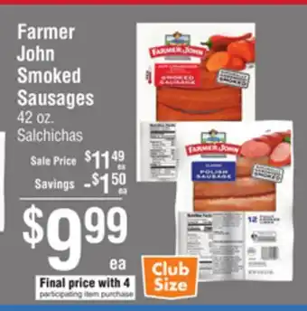 Smart & Final Farmer John Smoked Sausages offer