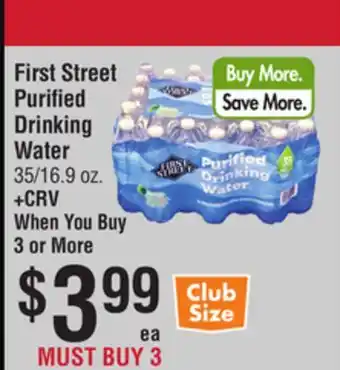 Smart & Final First Street Purified Drinking Water offer