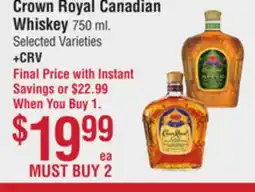 Smart & Final Crown Royal Canadian Whiskey offer
