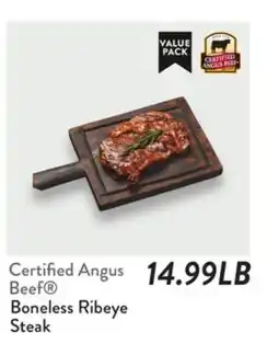 Fresh Thyme Certified Angus Beef Boneless Ribeye offer