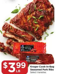 Food 4 Less Kroger Cook-In-Bag Seasoned Pork Ribs offer