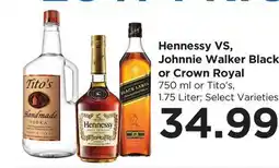 Food 4 Less Hennessy VS, Johnnie Walker Black or Crown Royal offer