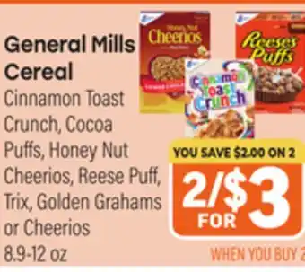 Tony’s Fresh Market General Mills Cereal offer