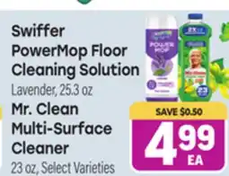 Tony’s Fresh Market Swiffer PowerMop Floor Cleaning Solution Lavender, 25.3 oz Mr. Clean Multi-Surface Cleaner 23 oz offer