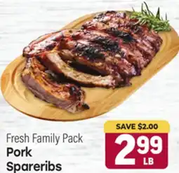 Tony’s Fresh Market Pork Spareribs offer