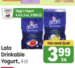 Tony’s Fresh Market Lala Drinkable Yogurt offer