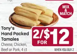 Tony’s Fresh Market Tony's Hand Packed Tamales offer