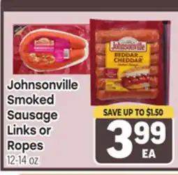 Tony’s Fresh Market Johnsonville Smoked Sausage Links or Ropes offer