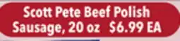 Tony’s Fresh Market Scott Pete Beef Polish Sausage offer