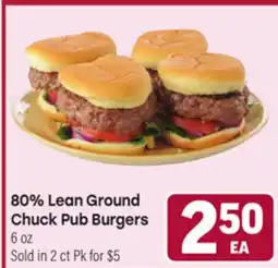 Tony’s Fresh Market 80% Lean Ground Chuck Pub Burgers offer