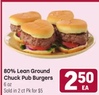 Tony’s Fresh Market 80% Lean Ground Chuck Pub Burgers offer