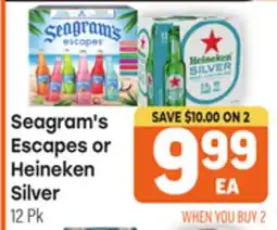 Tony’s Fresh Market Seagram's Escapes or Heineken Silver offer