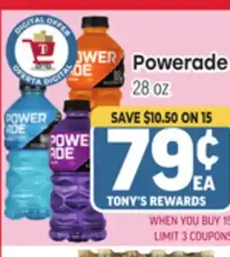 Tony’s Fresh Market Powerade offer