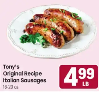 Tony’s Fresh Market Tony's Original Recipe Italian Sausages offer