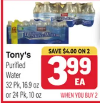 Tony’s Fresh Market Tony's Purified Water offer