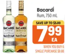 Tony’s Fresh Market BacardÍ Rum offer