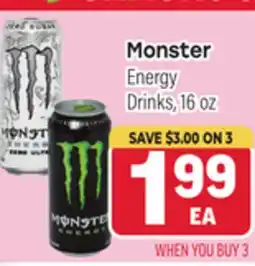 Tony’s Fresh Market Monster Energy Drinks offer