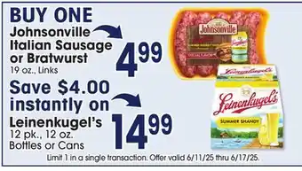 Jewel-Osco Leinenkugel's offer