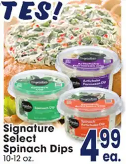 Jewel-Osco Signature Select Spinach Dips offer