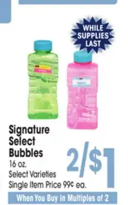 Jewel-Osco Signature Select Bubbles offer