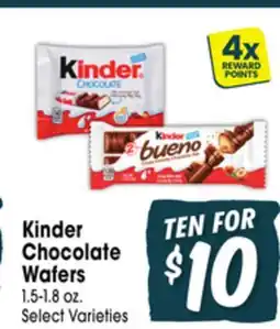 Jewel-Osco Kinder Chocolate Wafers offer