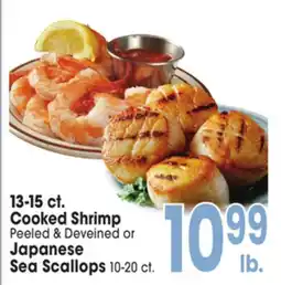 Jewel-Osco 13-15 Ct. Cooked Shrimp Peeled and Deveined or Japanese Sea Scallops 10 to 20 Ct offer