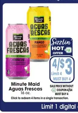 Jewel-Osco Minute Maid Aguas Frescas offer