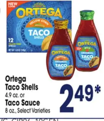 Jewel-Osco Ortega Taco Shells 4.9 oz. or Taco Sauce 8 oz offer