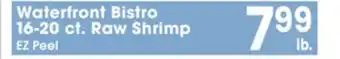 Jewel-Osco Waterfront Bistro 16-20 ct. Raw Shrimp EZ Peel offer