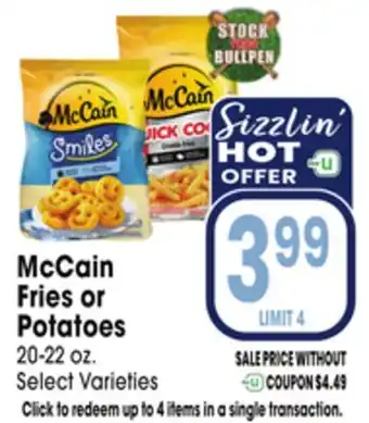 Jewel-Osco McCain Fries or Potatoes offer