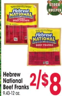 Jewel-Osco Hebrew National Beef Franks offer