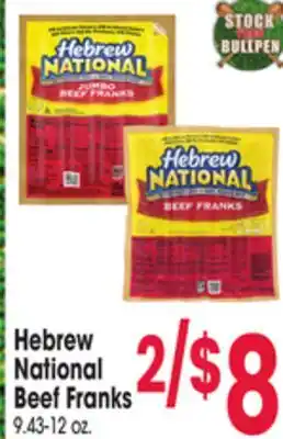Jewel-Osco Hebrew National Beef Franks offer