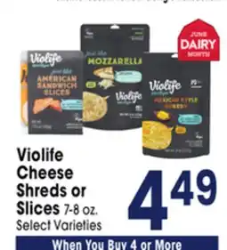 Jewel-Osco Violife Cheese Shreds or Slices offer