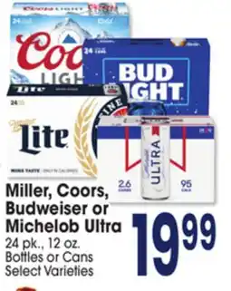 Jewel-Osco Miller, Coors, or Budweiser or Michelob Ultra offer