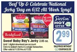 Jewel-Osco Sweet Baby Ray's Jerky offer