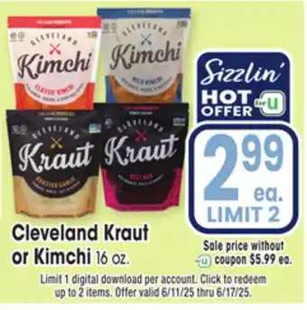Jewel-Osco Kraut Cleveland Kraut or Kimchi offer