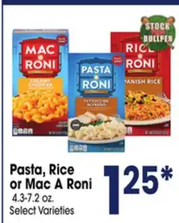 Jewel-Osco Pasta, Rice or Mac A Roni offer