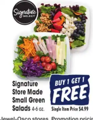 Jewel-Osco Signature Store Made Small Green Salads offer
